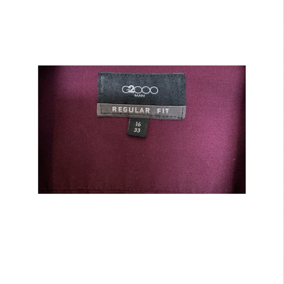 G2000 Maroon Regular Fit long sleeved polo shirt (Medium) 16/33 - Picture 4 of 5